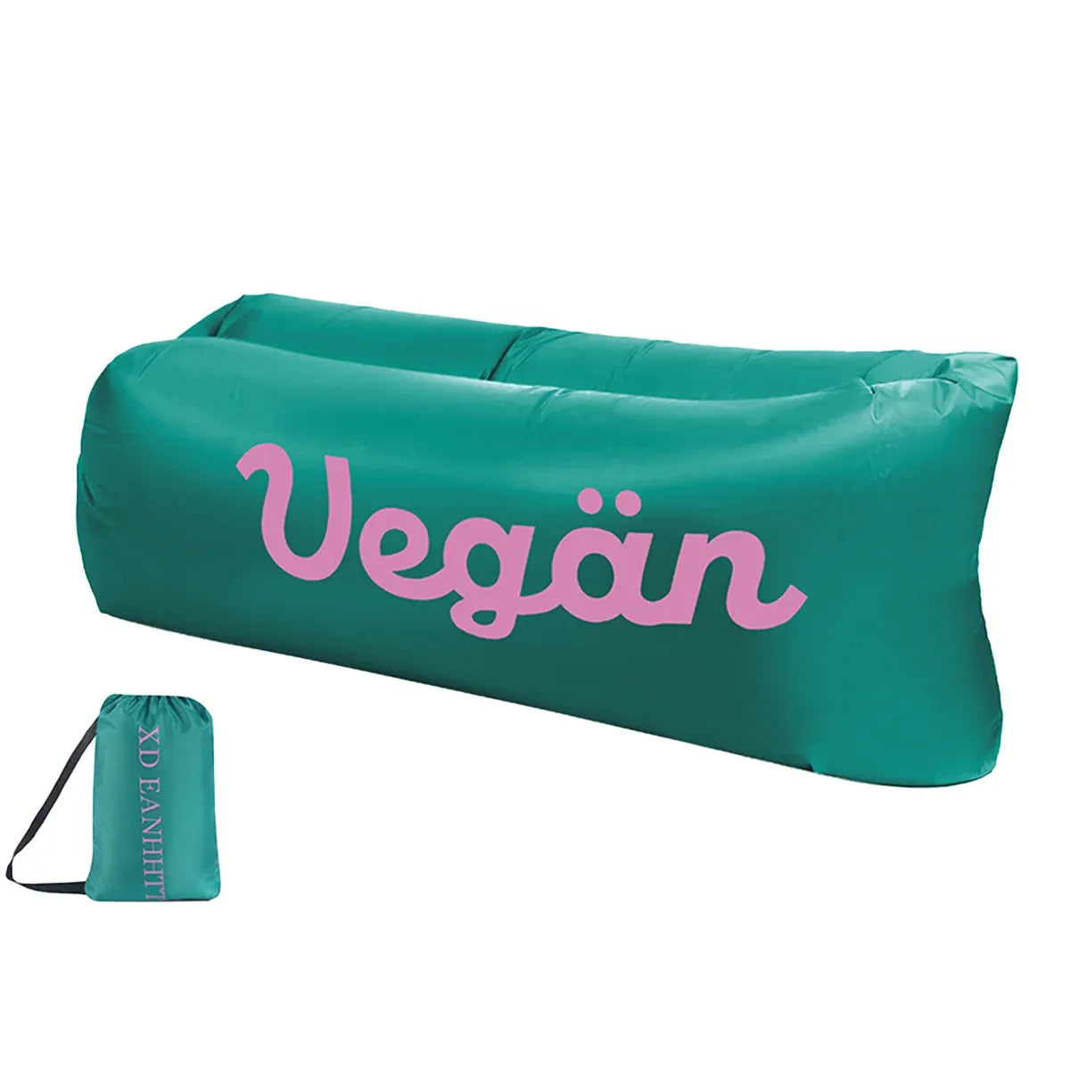 Inflatable Sofa Outdoor Portable Lazy Air Lounge For Camping Picnic Lightweight - Green