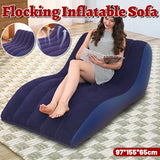 Outdoor Flocking Inflatable Sofa Thickened Portable for Travel Patio Daily Use