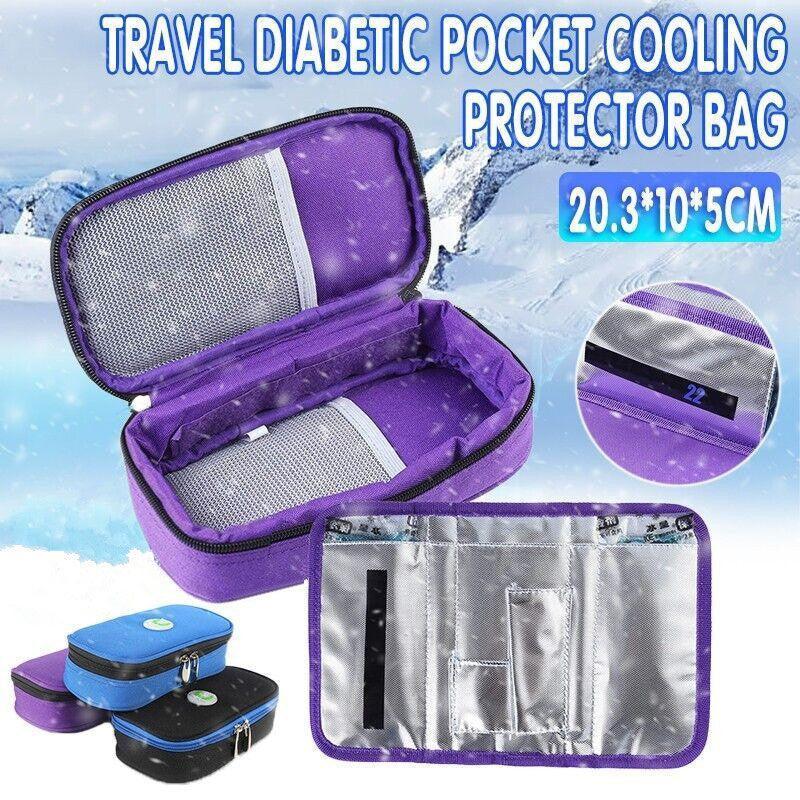 Insulin Pen Case Pouch Cooler Travel Diabetic Pocket Cooling Bag Mall - Blue