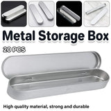 20PCS Metal Pencil Box Storage Case Tin Pen Holder Durable Packaging Organizer