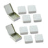 10Pcs Small Metal Storage Box Flip Top Case Portable Organiser Set - White