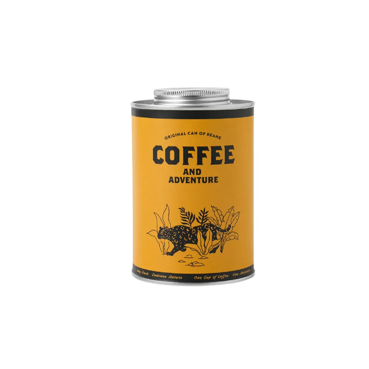 Coffee Bean Storage Canister with Valve Portable Tin Container for Travel - Yellow
