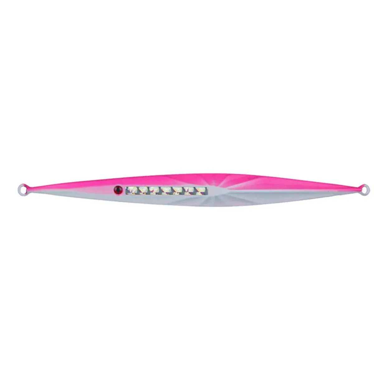Glow in the Dark Fishing Lure Bionic Jigging Bait 150-400g Deep Sea Tackle - Pink white-300g