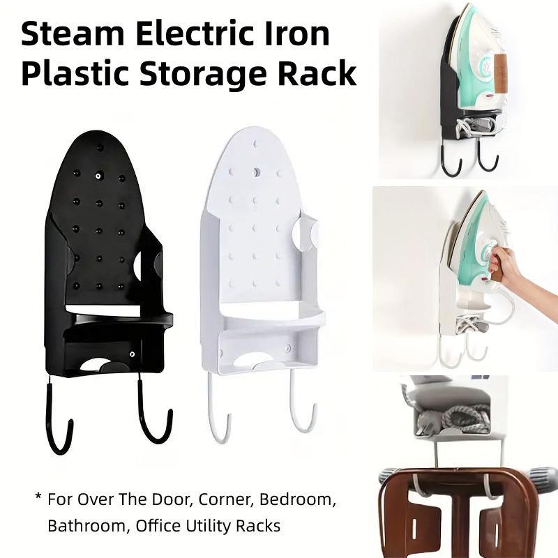 Iron Stand Double Hook Storage Rack Hanging Iron Holder for Home Organisation - Black