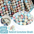 Blue Shoushan Stone Beads Blue Emperor Stone Beads Semi-finished DIY Accessories