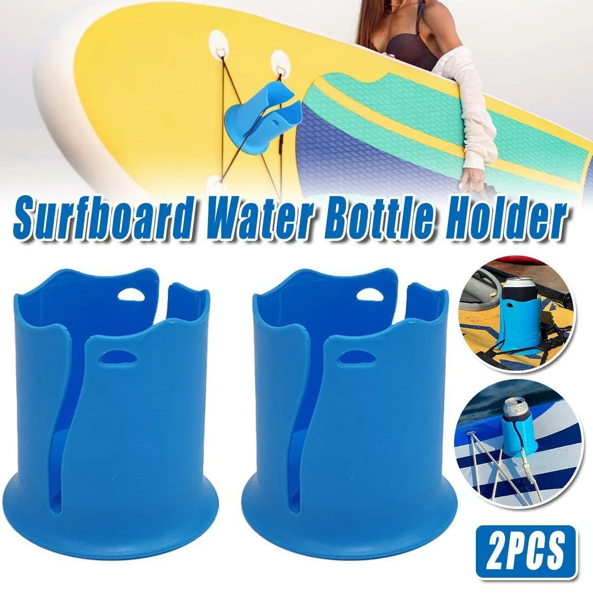 2X Kayak Beverage Drink Holder Anti Tipping Surfboard Car Water Bottle CupHolder