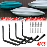 4in1 Wall Mounted Kayak Wall Rack Surfboard Canoe Storage Stand for Garage