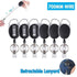 Retractable Badge Reel ID Lanyard with Carabiner Clip Key Ring and 70cm Nylon Wire