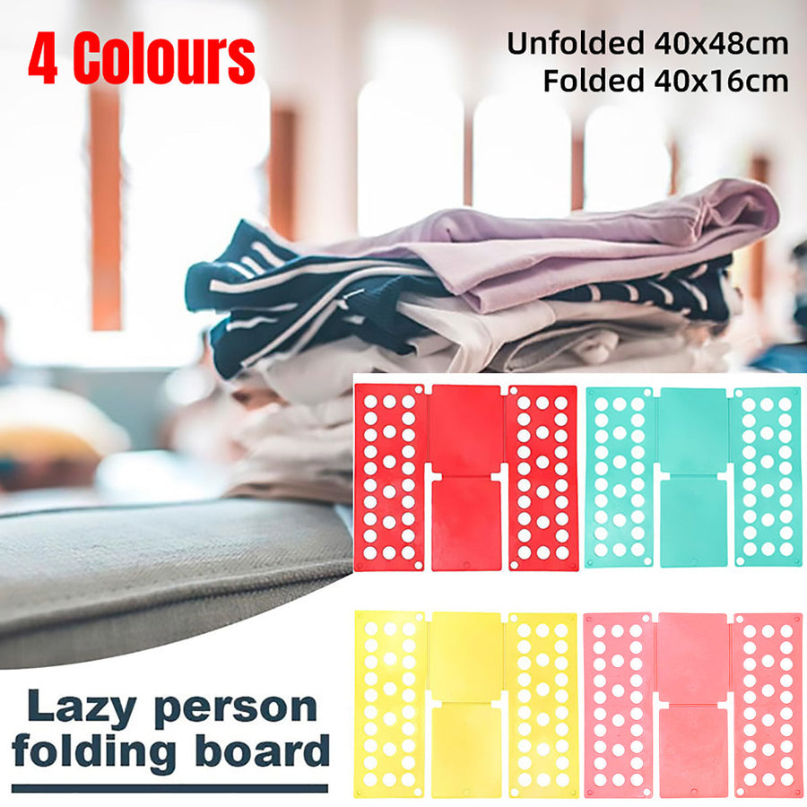 Lazy Folding Clothes Board Compact Laundry Folding Storage Clothes Organizer - Pink