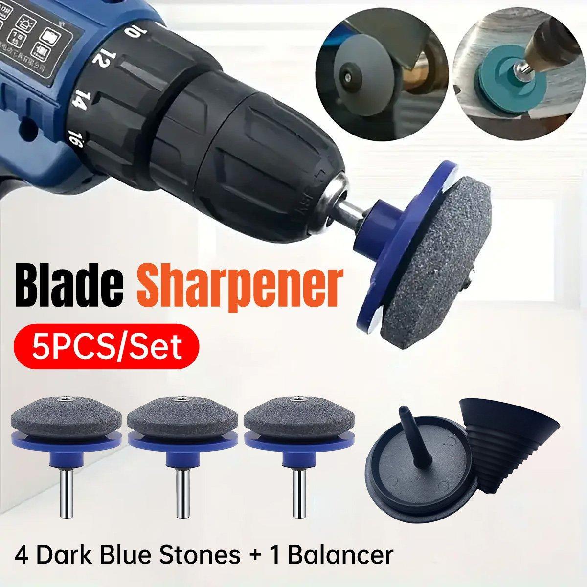 5PCS Lawn Mower Blade Sharpener Wind Powered Balancer Hardware Sharpening Tool