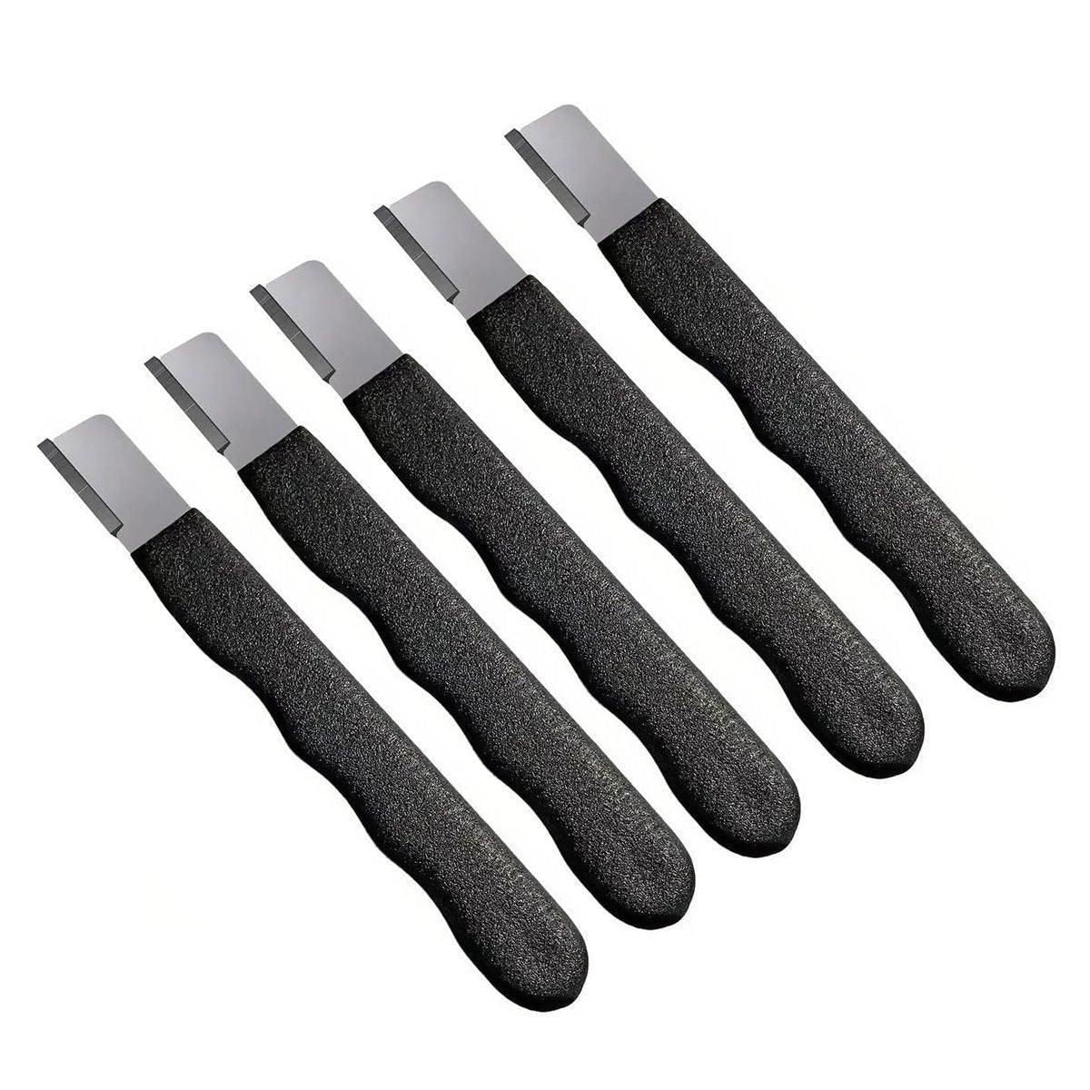 5pcs Handheld Garden Tool Knife Sharpener Quick Pocket Blade Carbide Sharpener - Black
