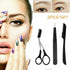 Eyebrow Razor Set Trimmer Shaver Scissors Spooley Dermaplaning Tweezers