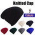 Winter Thermal Warm Women Men Hat Slouch Baggy Hat Beanie Ski Knitted Cap - Navy Blue