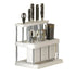 Cutlery Holder Storage Caddy Kitchen Utensil Drying Rack For Spoon Fork Knife - White
