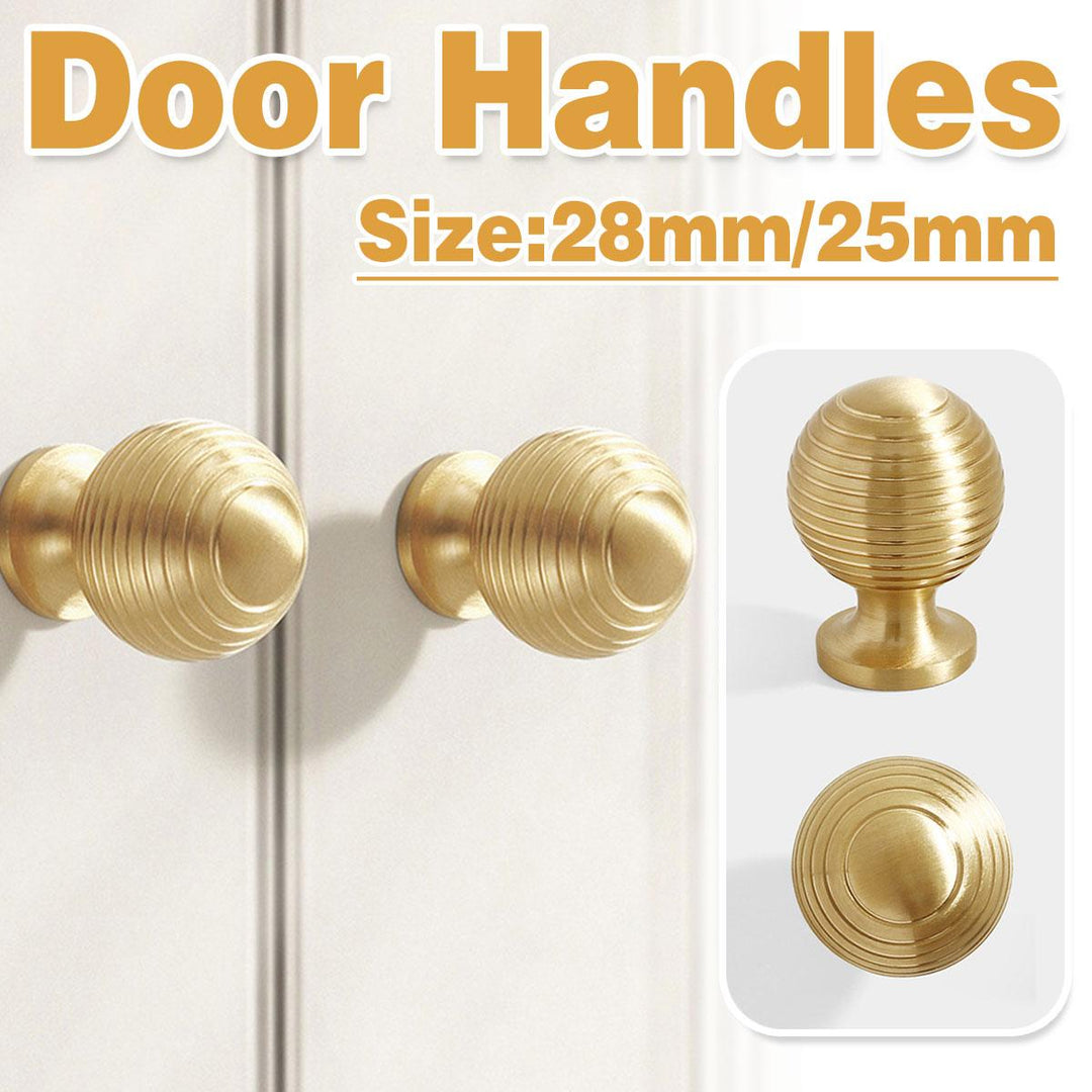Round Ball Cabinet Handle Single Hole Modern Pull for Drawer Wardrobe Cupboard - 28mm