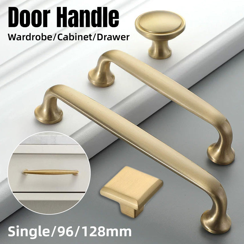 Nordic Gold Cabinet Handle Simple Light Luxury Drawer Door Pull Wardrobe Handle - Round-35mm
