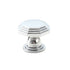 French Cabinet Handle Bright Silver Single Hole Modern Pull for Drawer Wardrobe - Octagon