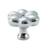 Brass Cabinet Handle Bucolic Style Creative Pull for Wardrobe Drawer Cupboard - Silver