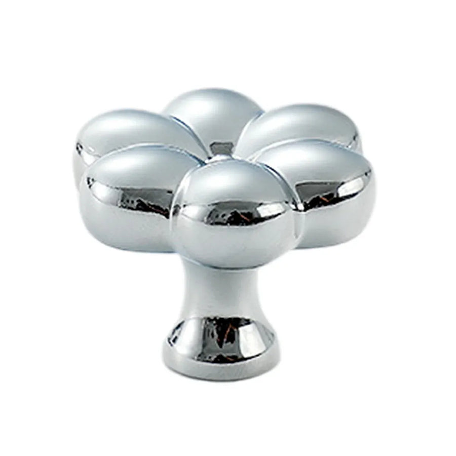Brass Cabinet Handle Bucolic Style Creative Pull for Wardrobe Drawer Cupboard - Silver