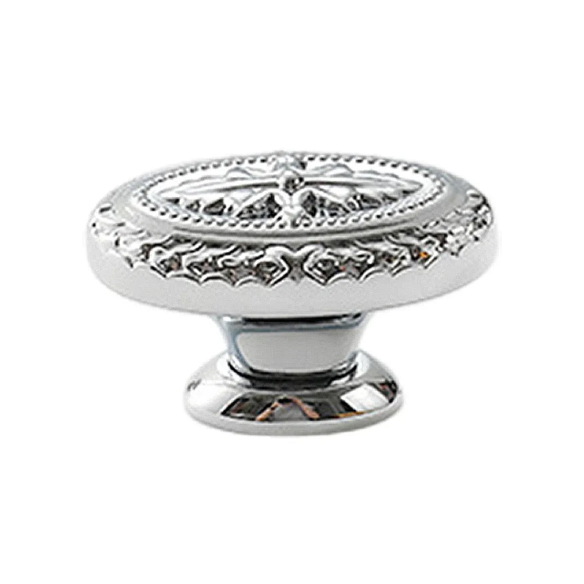 French Cabinet Door Handles Oval Shape Retro Style 2 Colours for Drawer Wardrobe - Silver