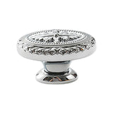 French Cabinet Door Handles Oval Shape Retro Style 2 Colours for Drawer Wardrobe - Silver
