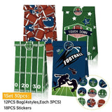 2set Football Touchdown Sports Game Party Candy Gift Kraft Paper Bags Birthday - 2sets-LB135