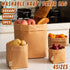 3pcs Washable Kraft Paper Storage Bag for Kitchen Desktop Refrigerator Organizer - XL-Square