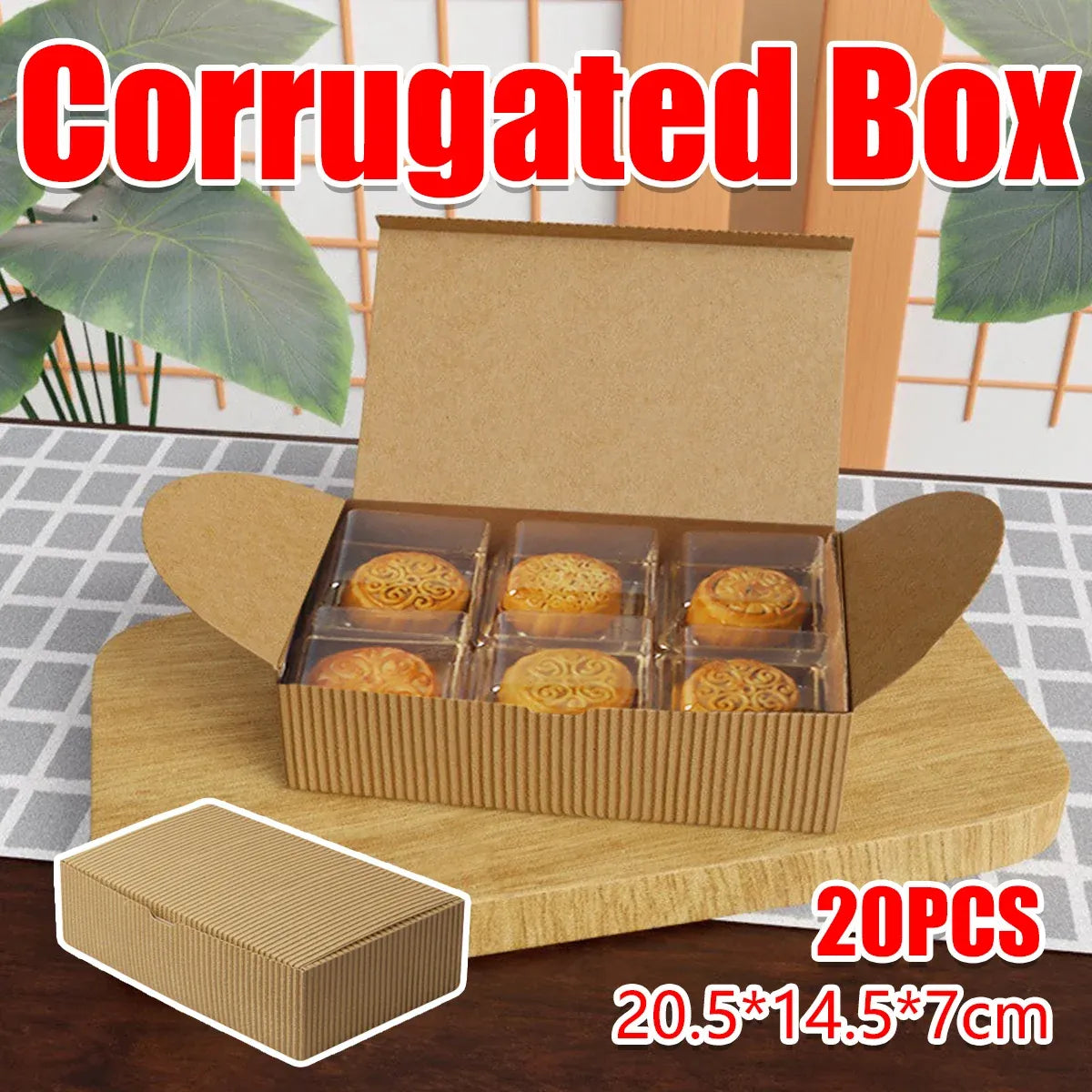 20PCS Corrugated Paper Gift Boxes Recyclable for Birthday Holiday Presents Carry