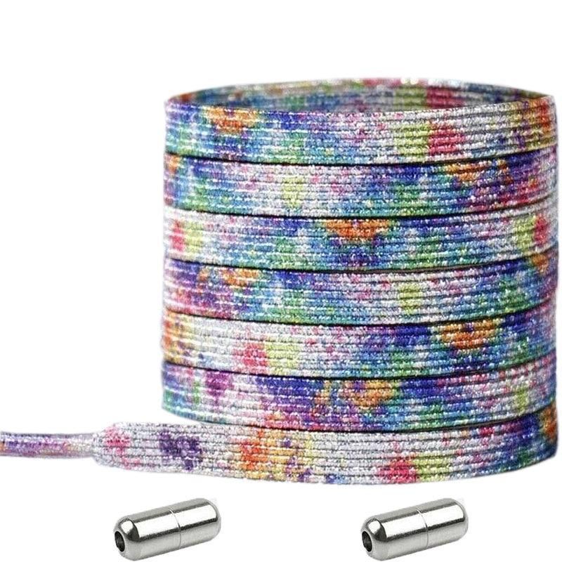 No Tie Locked Elastic Shoelace Shoe Lace Lazy Laces Sneakers Sports - NO.1 Paints