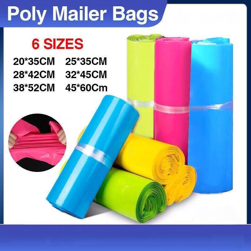 Poly Mailer Bags Mailing Satchel Plastic Courier Self Sealing Packing Blue - 38*52CM
