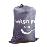 Laundry Bag Travel For Dirty Clothes Camping Drawstring Closure Washing Machines - Grey