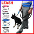 Adjustable Hands Free Dog Leash Lead + Waist Bag Belt Jogging Walking Running - Black+Pink