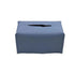 Large Size Tissue Box Dispenser Paper Holder Napkin Case Pu Leather Cover - Blue