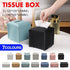Large Size Tissue Box Dispenser Paper Holder Napkin Case Pu Leather Cover - Green