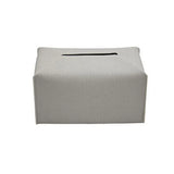 Large Size Tissue Box Dispenser Paper Holder Napkin Case Pu Leather Cover - Grey