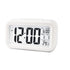 Digital Bedside Led Snooze Alarm Clock Time Temperature Day/Night Desktop Clock - White