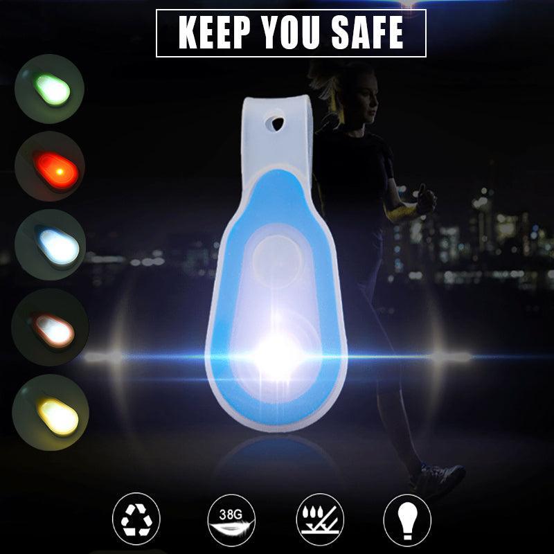 LED Clip On Flashlight Night Visibility Light for Nursing Running and Work Use - Orange