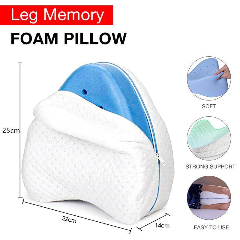 Knee Support Ergonomic Memory Foam Leg Pillow Cushion Washable Cover