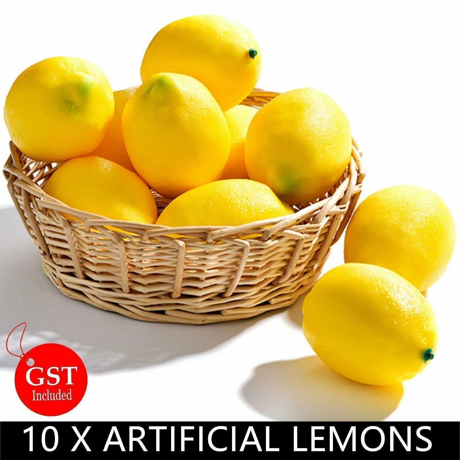 10PCS Lifelike Artificial Lemons for Home and Party Decor