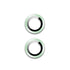 For Apple iPhone 15/15 Plus Camera Lens Protector Glass Screen Metal Ring - Light Green