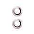 For Apple iPhone 15/15 Plus Camera Lens Protector Glass Screen Metal Ring - Light Pink