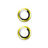 For Apple iPhone 15/15 Plus Camera Lens Protector Glass Screen Metal Ring - Yellow