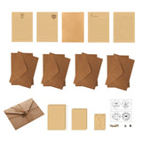 5 Set Vintage Cowhide Letter Paper Envelope Stationery Writing Set for Gifts - 2