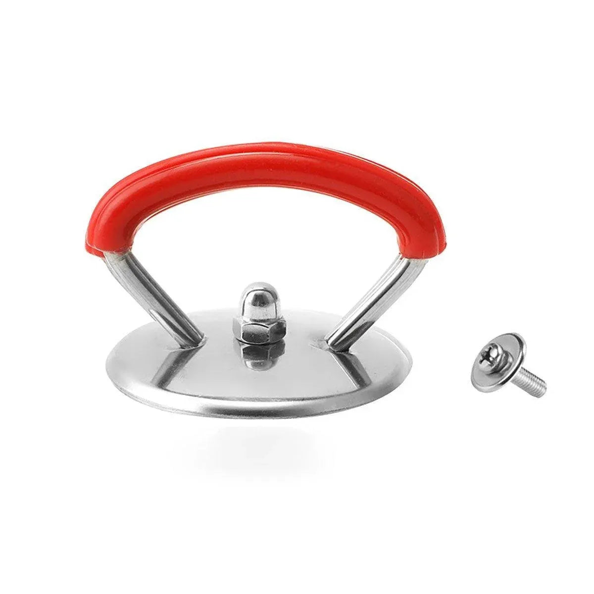 Universal Ring Pot Lid Handle Stainless Steel High Temp Resistant Kitchen - Red
