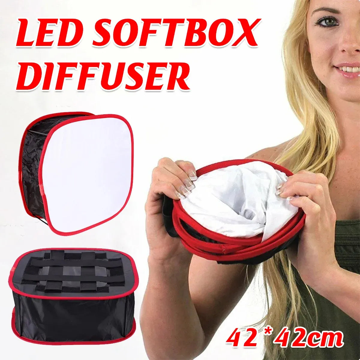 Portable LED Softbox Diffuser Lightweight for Camera Phone Photography Shooting