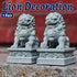 1 Pair Chinese Style Small Stone Lion Decoration Home Desktop Decor Art Craft
