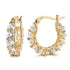 Sparkling U Shaped Earrings Fashion Jewelry Vintage Style Ear Accessories - Gold
