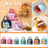 Cute 3D Cartoon Insulated Lunch Bag Oxford Fabric Bento Tote for School Use - Rose Mermaid
