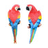 Simulated Half Parrot Tree Hanging Wall Decoration Durable for Home Garden Use - Red-Red