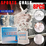 Gym Sport Chalk Lifting Weight Gymnastic Climbing Athletics Anti-Slip Carbonate - 8PCS